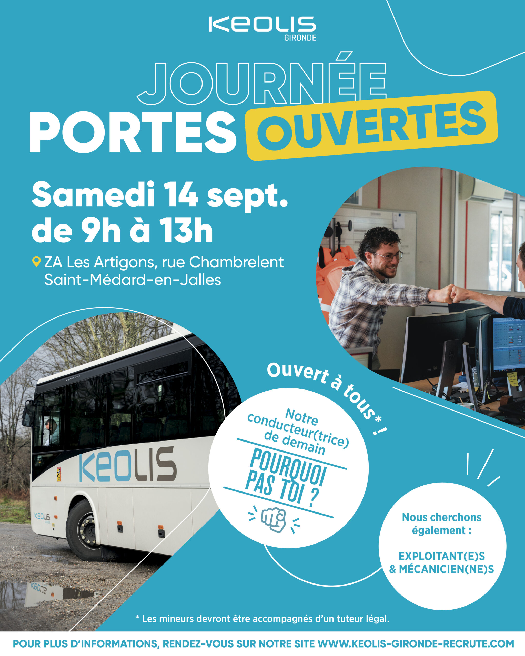 Journée Portes Ouvertes Kéolis Gironde – Offres d’emplois